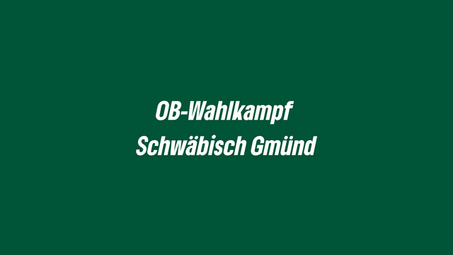 Oberbürgermeisterwahlkampf