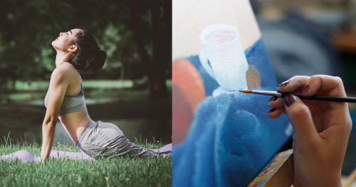 Self Care Day: Yoga, sip & paint