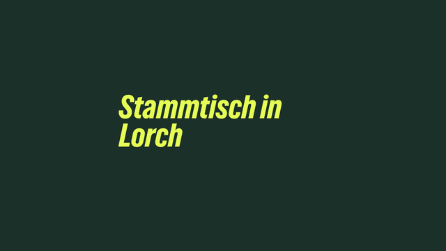 Stammtisch in Lorch